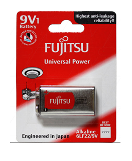 Fujitsu 6LF22, Pin 9V Fujitsu 6LF22, MN1604B Alkaline Made in Indonesia